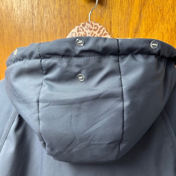 Nap Loungewear Hooded Drawstring Duck Down Filled Parka Coat Hazel Blue Large L - Picture 8 of 16